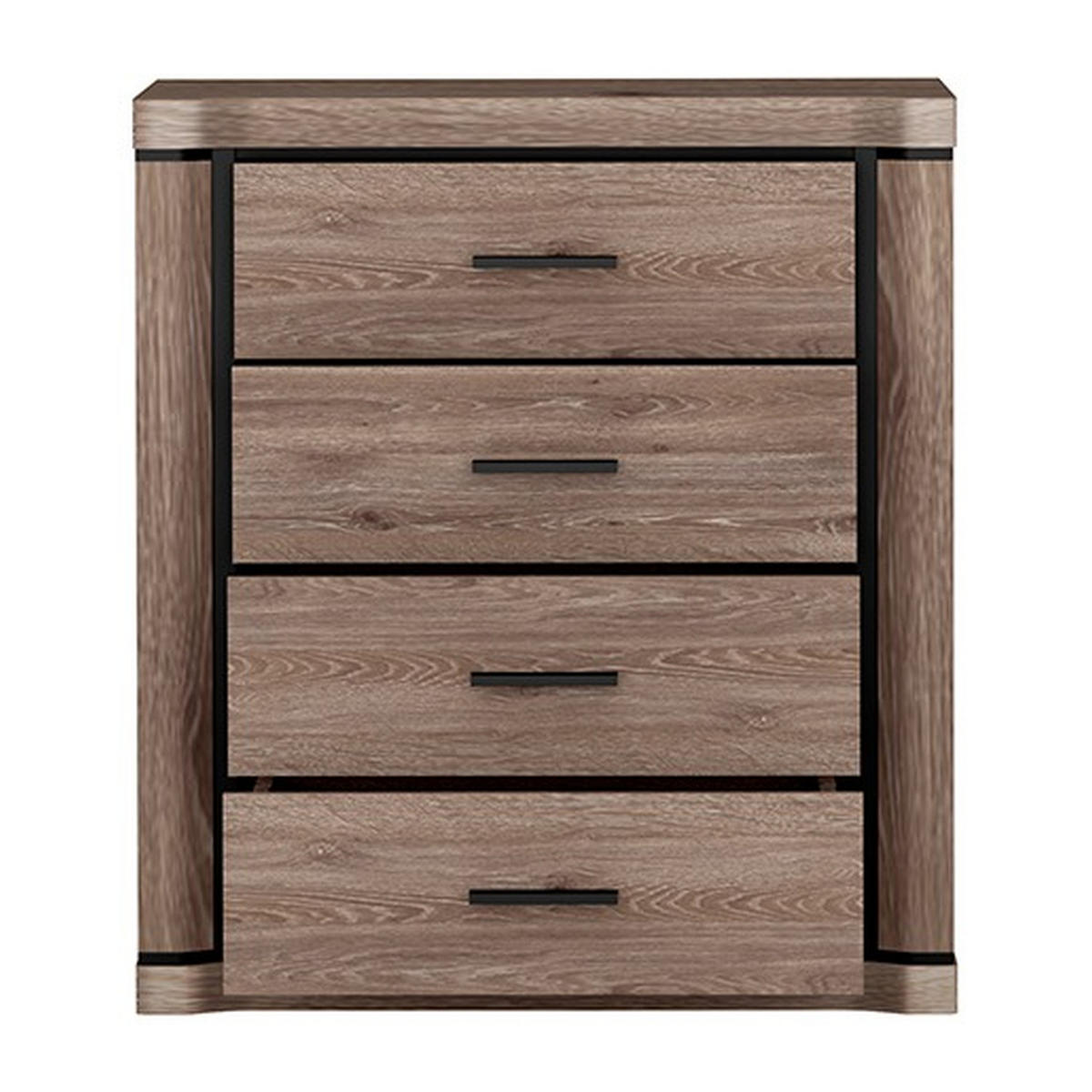 KOMMODE Dallas D-4 80,5 x 91 x 45 cm Trüffeleiche - Trüffeleichefarben, Holzwerkstoff/Kunststoff (80.5/91/45cm) - Koseto