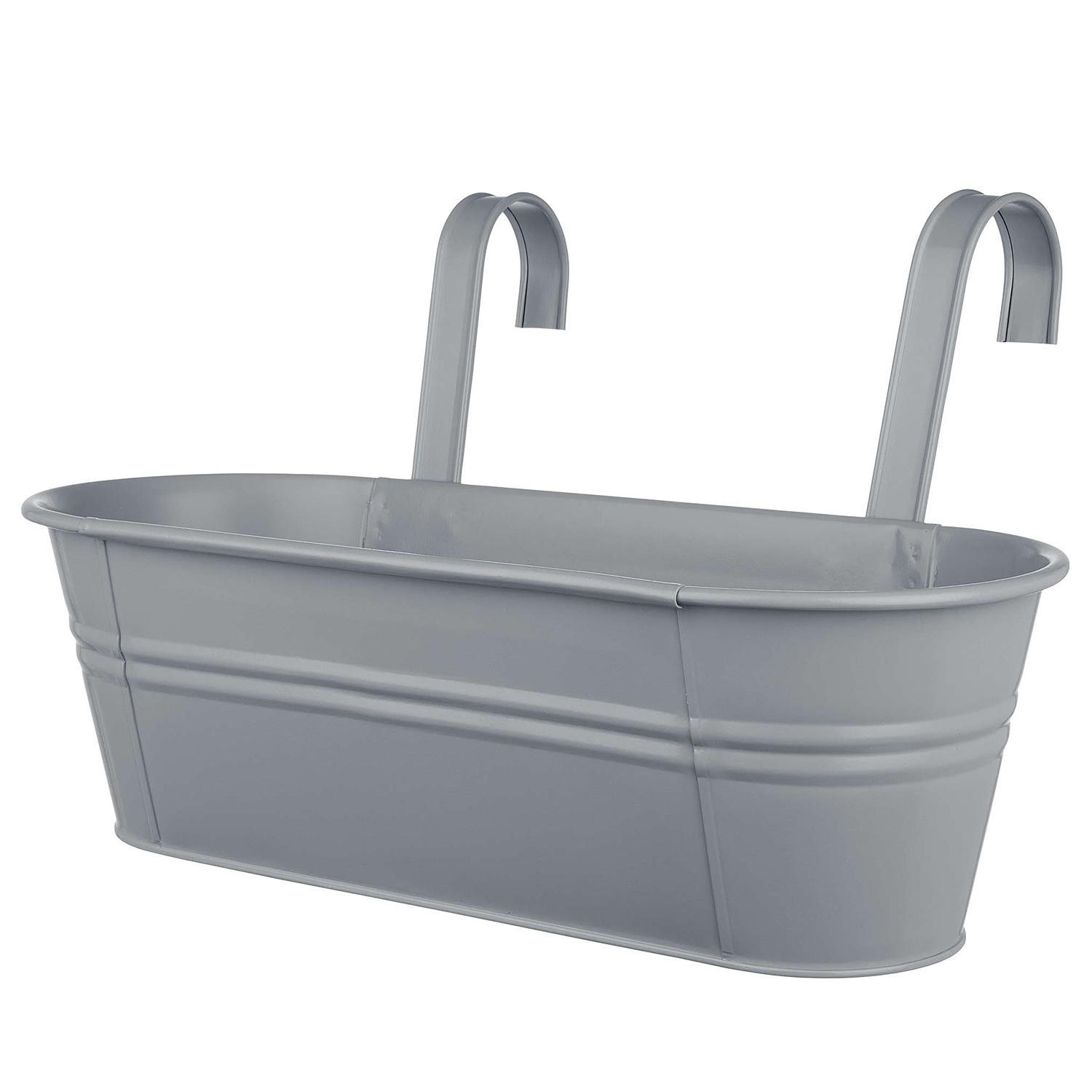 PFLANZTOPF Zinc - Grau, Metall (50/15/20cm) - Butlers