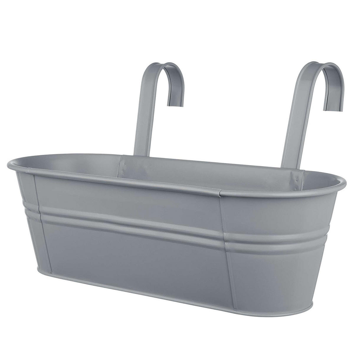 PFLANZTOPF Zinc - Grau, Metall (50/15/20cm) - Butlers