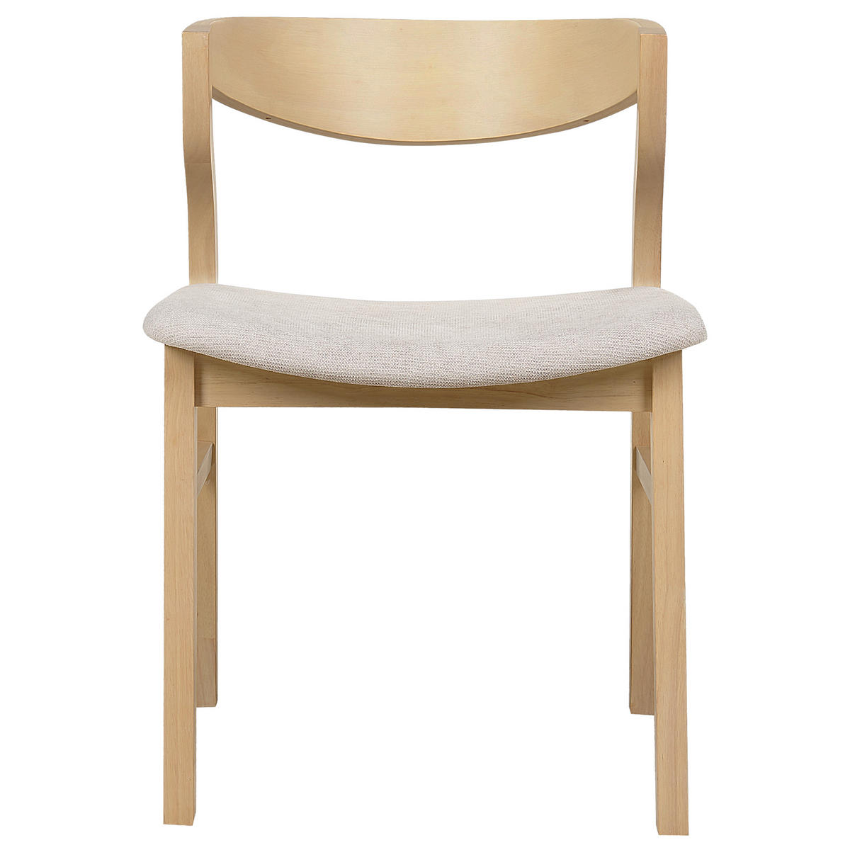 ÉTKEZŐSZÉK 2 darabos Szett világos fa színű/bézs Maroa - bézs/világosbarna, textil (51/72/56cm) - Beliani