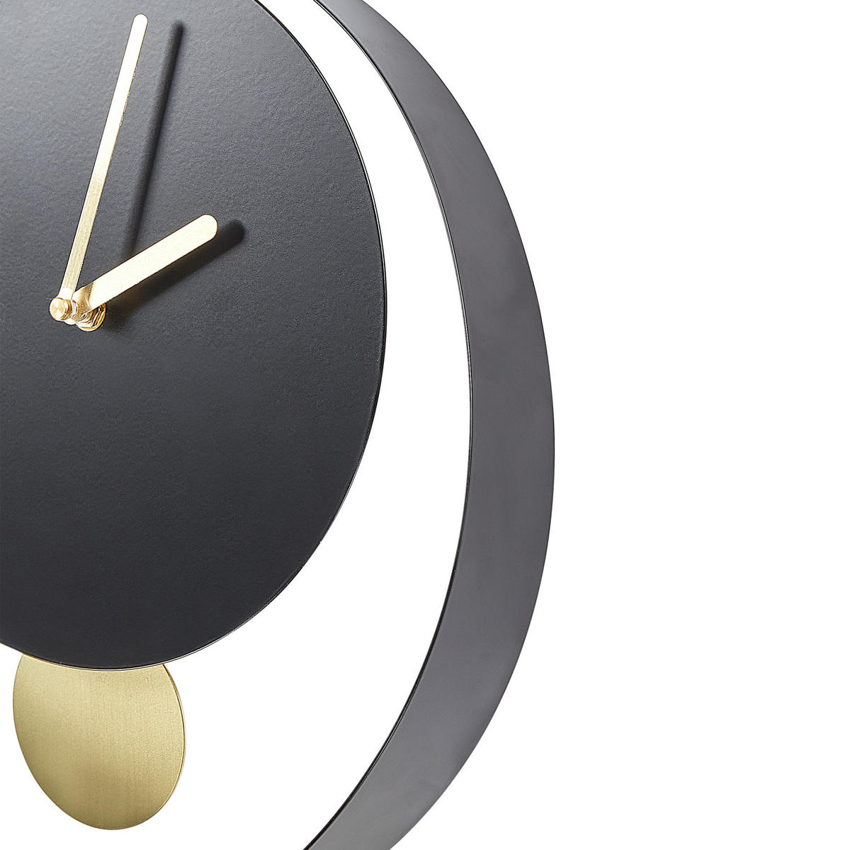 WANDUHR Schwarz/Gold Magland - Goldfarben/Schwarz, Metall (30/30/4cm) - Beliani