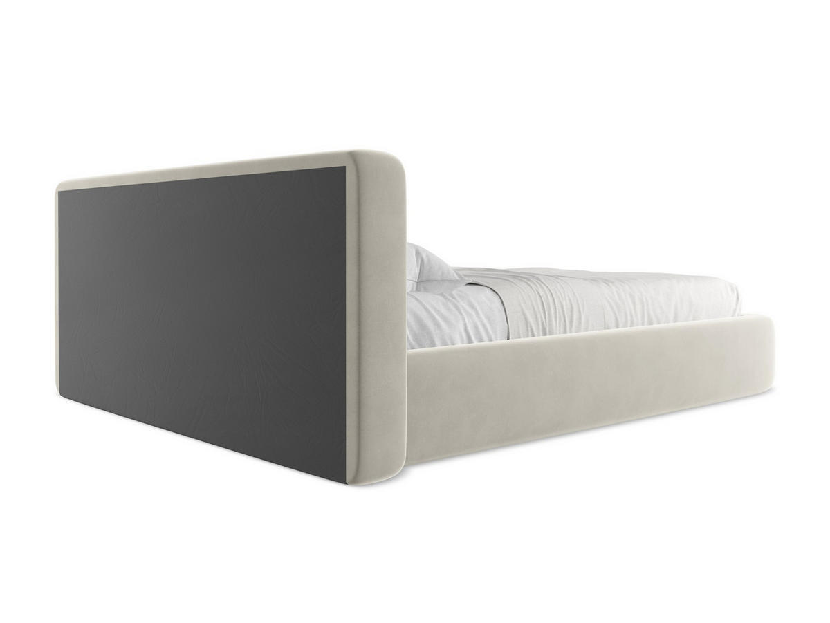 POLSTERBETT mit Bettkasten und Lattenrost 200x225 Creme - Perlmutt/Creme, Kunststoff/Textil (160/200cm) - Makamii
