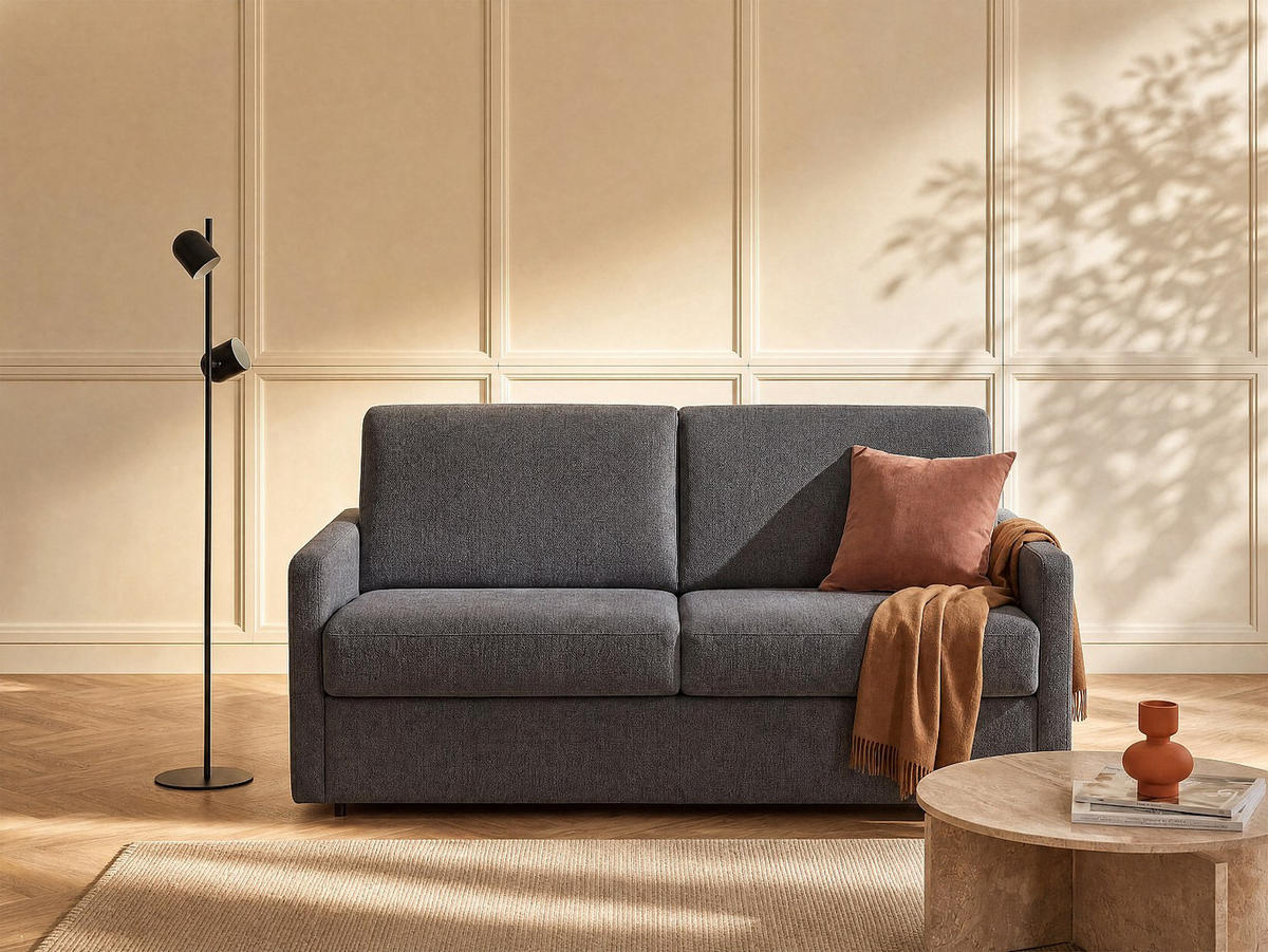 SCHLAFSOFA - 4 Personen - stoff - grau Calife - Grau, Textil (190/85/223cm) - Vente-Unique