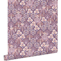 TAPETE Blumenmuster im Jugendstil 50 x 900 cm - Lila, Papier (50/900cm) - ESTAhome