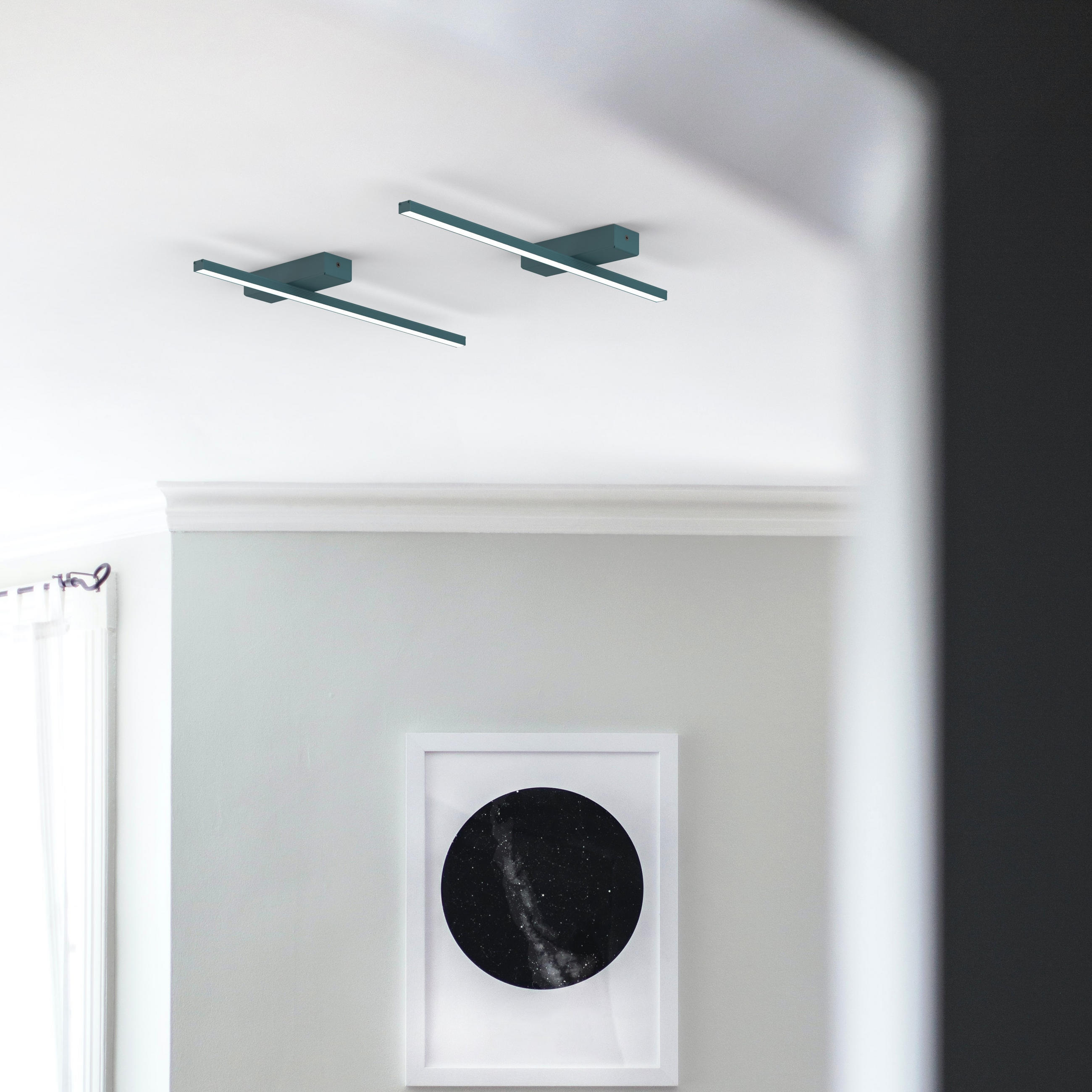 LED-DECKENLEUCHTE - Blau, Metall (2/50/2cm) - Lumicom