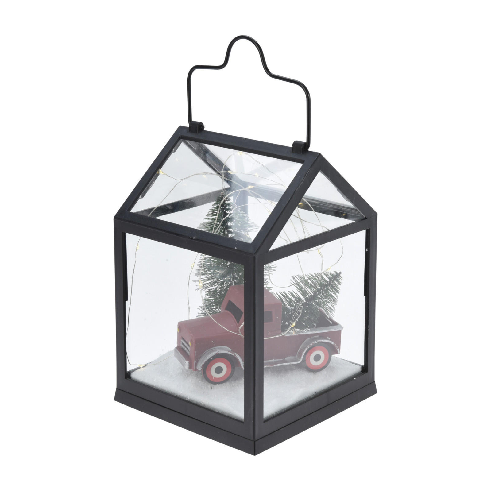 LATERNE Weihnachtsszene 21 cm - Schwarz, Kunststoff (14/21/14cm) - Home Styling Collection
