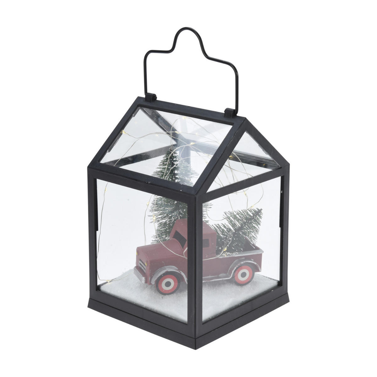 LATERNE Weihnachtsszene 21 cm - Schwarz, Kunststoff (14/21/14cm) - Home Styling Collection