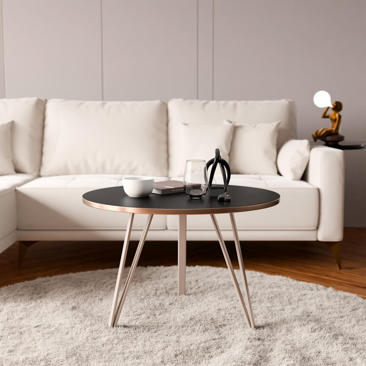 COUCHTISCH RIO - Schwarz, Holzwerkstoff (67/67/45cm) - Idohome