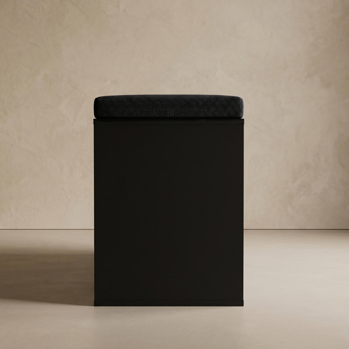 SCHUHSCHRANK mit Sitzfläche Gradia 100/34/53 cm - Schwarz, Holzwerkstoff (34/53/100cm) - BOXIMO