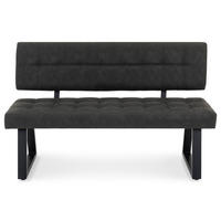 ESSZIMMERBANK KORSI schwarz - Schwarz, Textil/Metall (140/87/56cm) - IDIMEX