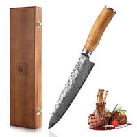 CHEFMESSER 20 cm - Braun, Holz/Metall (33cm) - Zayiko