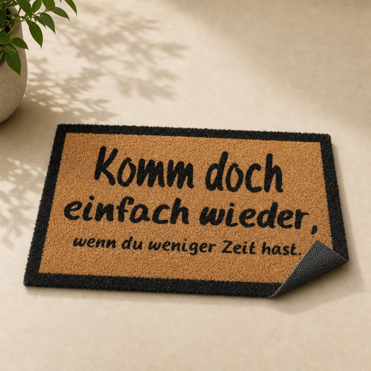FUSSMATTE Natur Kokos Komm wieder 60x40 cm - Multicolor, Kunststoff/Textil (60/40cm) - Relaxdays