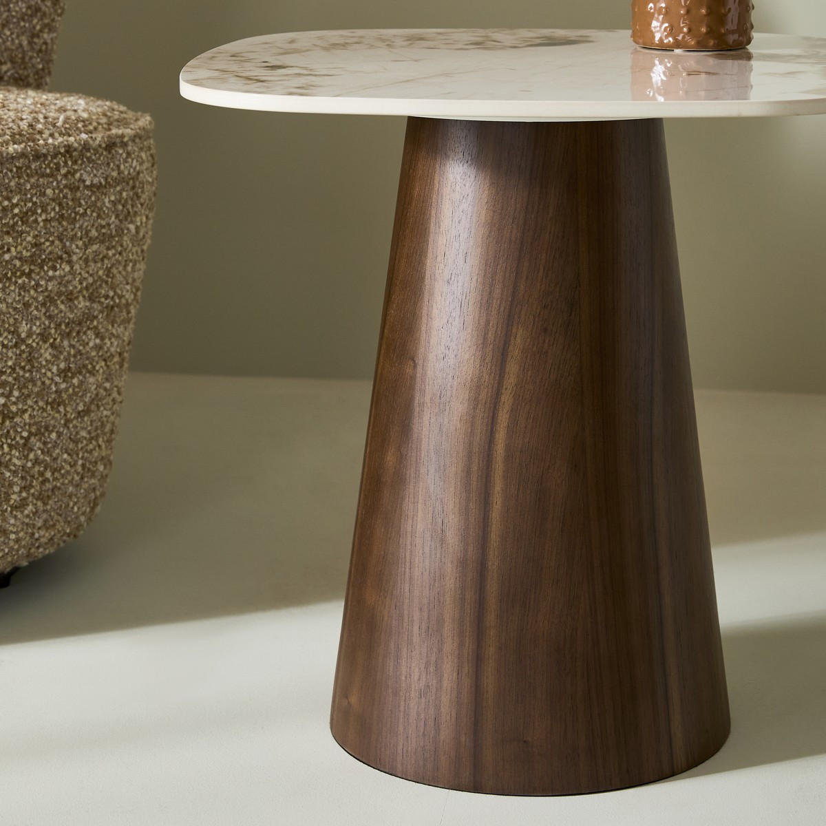 BEISTELLTISCH Keramik 58/50/50 cm - Braun, Keramik (58/50/50cm) - Signature