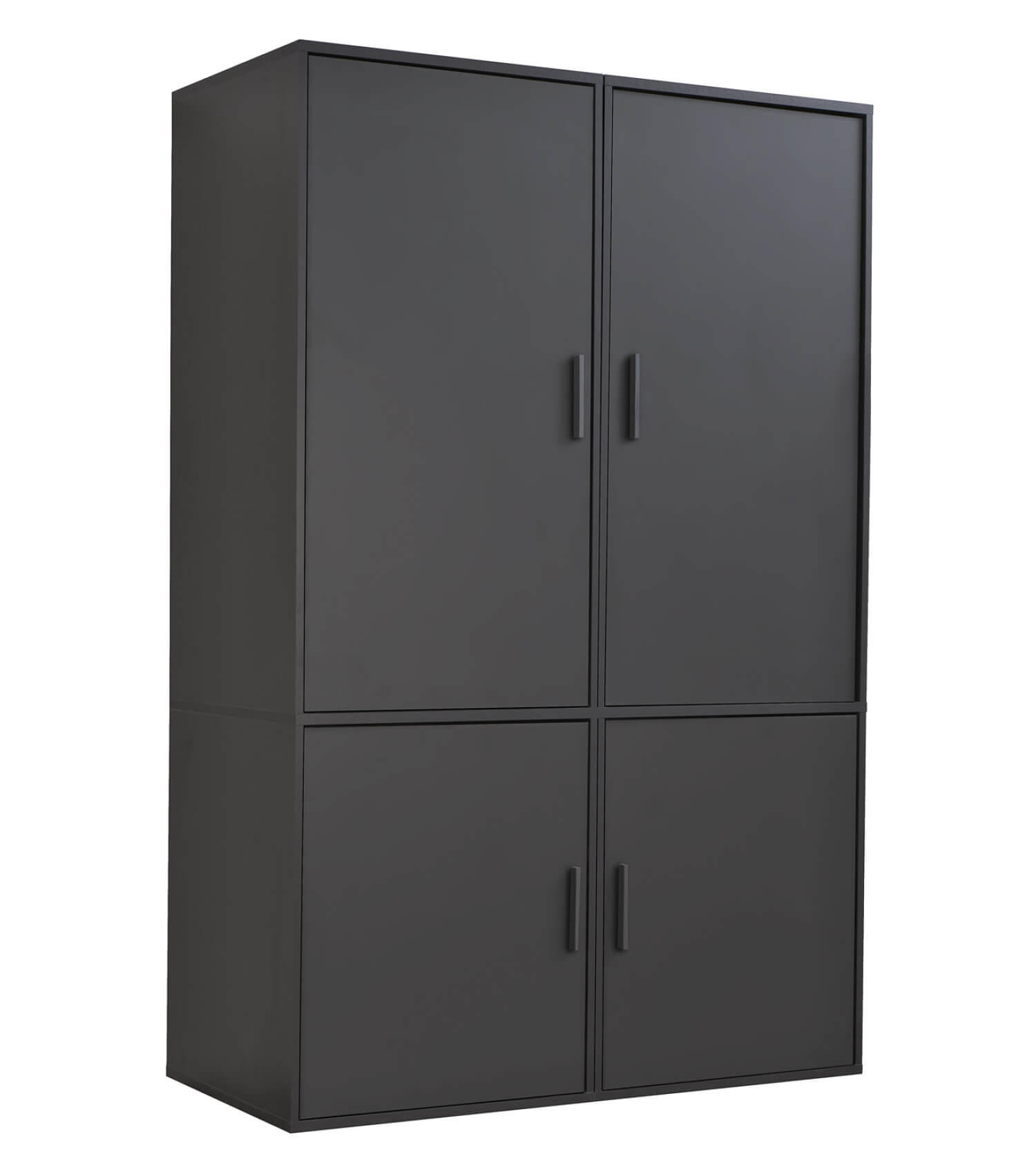 KLEIDERSCHRANK Der Grenzenlose - Anthrazit, Holzwerkstoff (120/187/58cm) - Mokebo