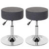 HOCKER 2er-Set höhenverstellbar und drehbar Sitzhöhe 43-55cm Ø 35cm Textil Grau - Grau, Textil (35/55/35cm) - PROREGAL