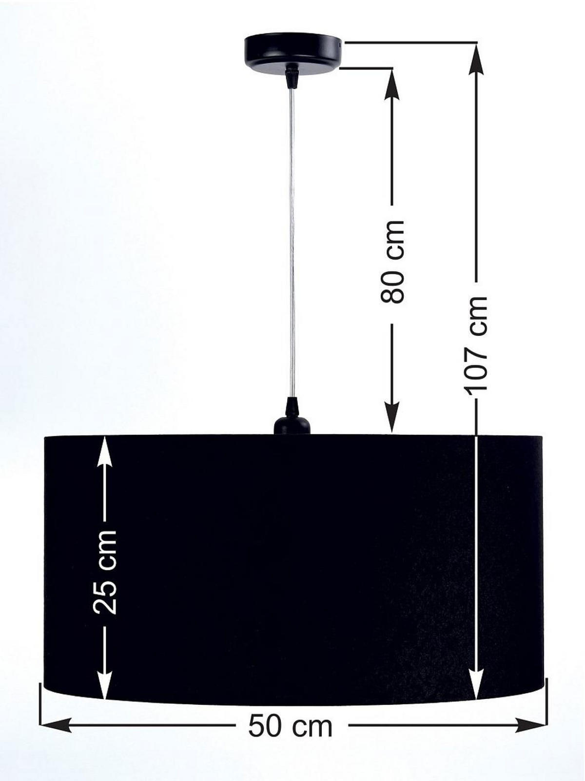 HÄNGELEUCHTE Grün 50/25 cm - Schwarz/Grün, Kunststoff (50/0.8/25cm) - ONZENO