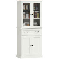 KÜCHENSCHRANK Cremeweiß, 2 Türen, 1 Schublade, 76/40/182,5 cm - Creme, Holzwerkstoff (76/182.5/40cm) - PANGIVO