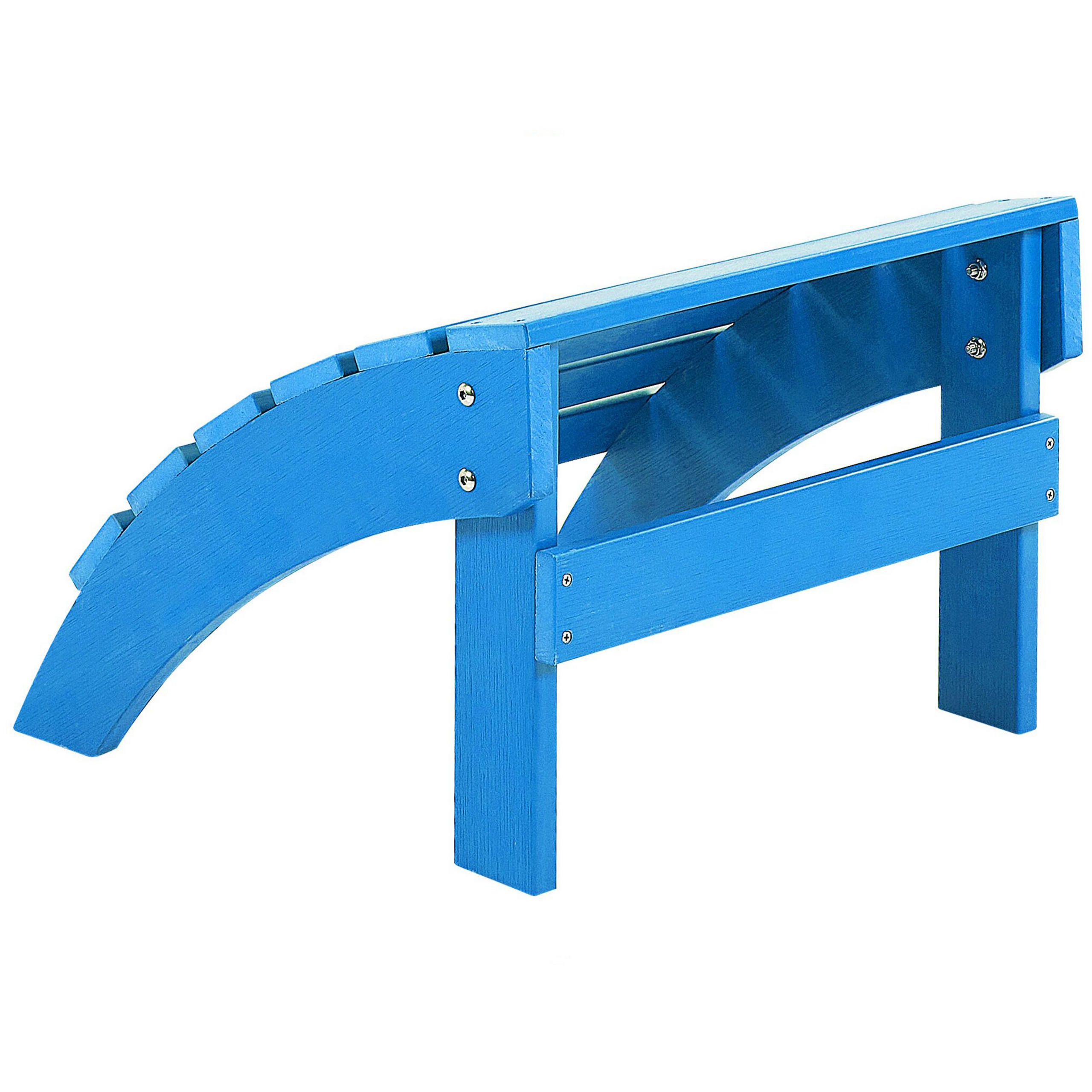 FUSSHOCKER Kunstholz blau Adirondack - Blau, Kunststoff (50/34/43cm) - Beliani