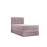 BOXBETT Olaf Premium 100x200 Rosa - Pink, Textil/Metall (100/200cm) - VLR BEDS