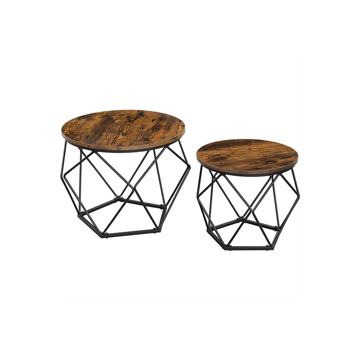 COUCHTISCH 2ER-SET - Braun, Holzwerkstoff (50/50/40cm) - Hansiro