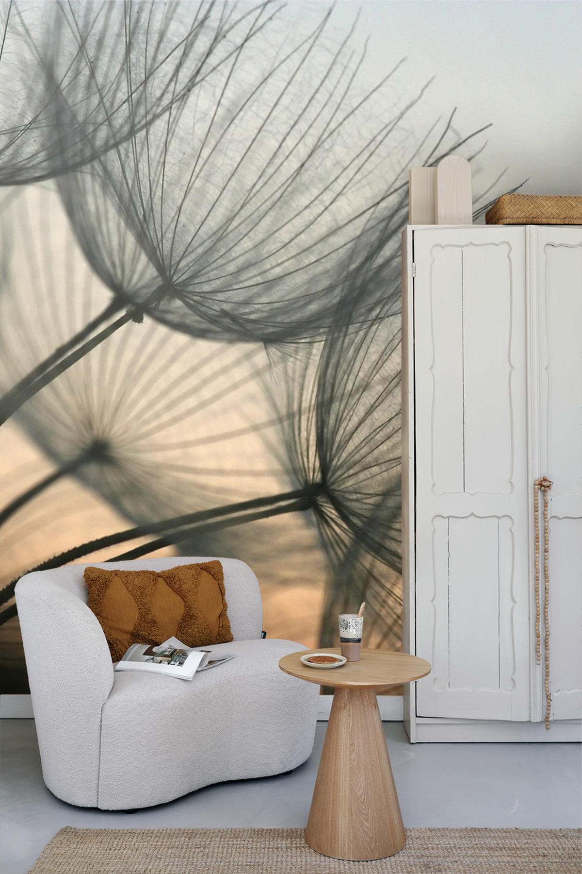 FOTOTAPETE Blumen 375 x 270 cm - Grau, Papier (375/270cm) - Sanders & Sanders