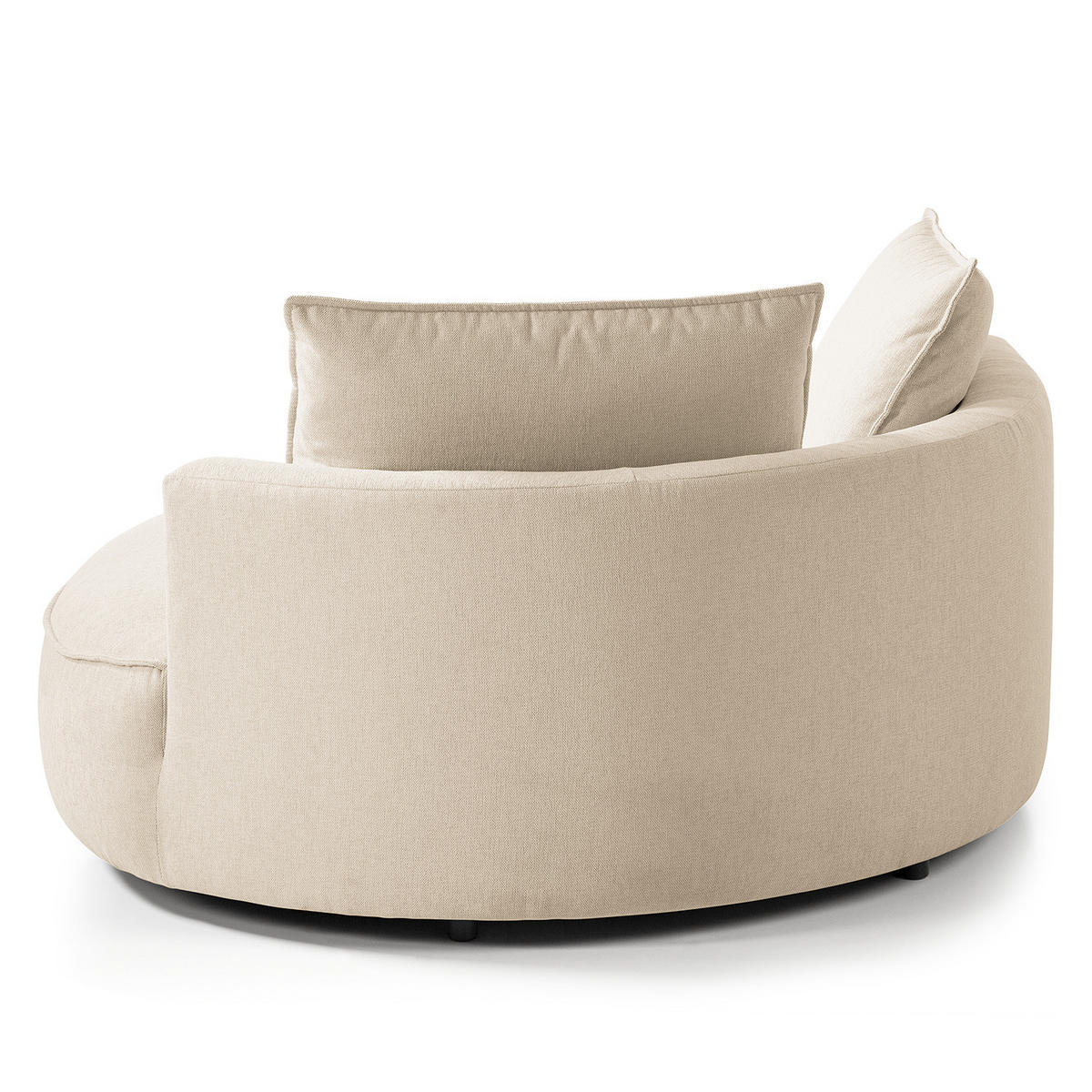 OTTOMANE - modular - Beige/Schwarz, Kunststoff/Textil (126/82/154cm) - home24