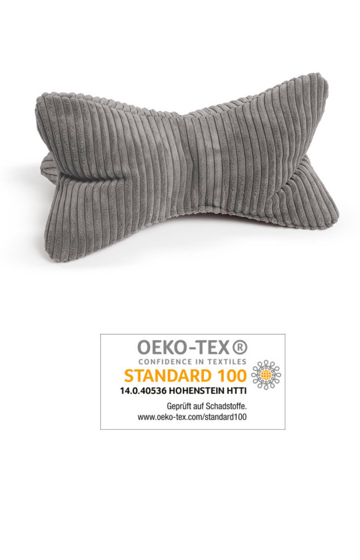 KISSEN Leseknochen Shara anthrazit - Anthrazit, Textil (22/42cm) - Magma Heimtexx