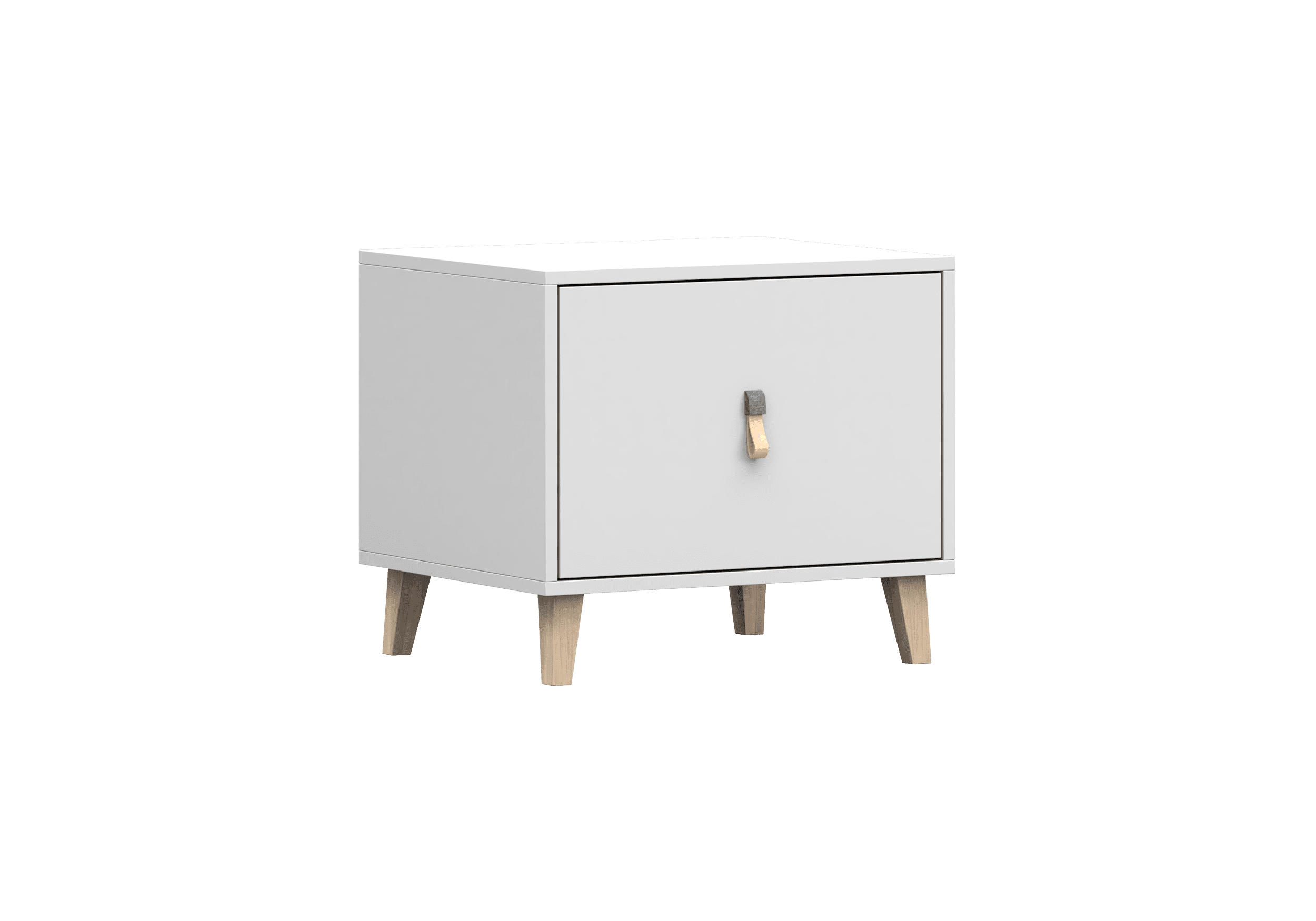 NACHTISCH - FAGO - Weiß, Holzwerkstoff (54/47/45cm) - Möblo