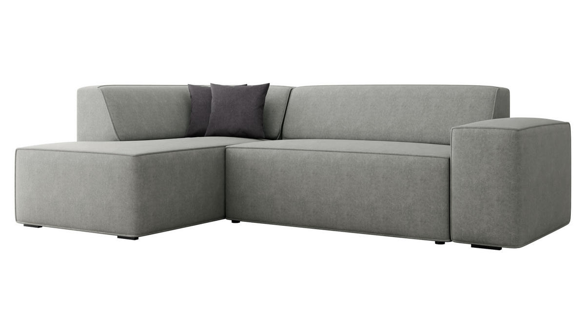 ECKSOFA Lordin, Seite: Links - Hellgrau, Holz/Textil (267/205cm) - MIRJAN24