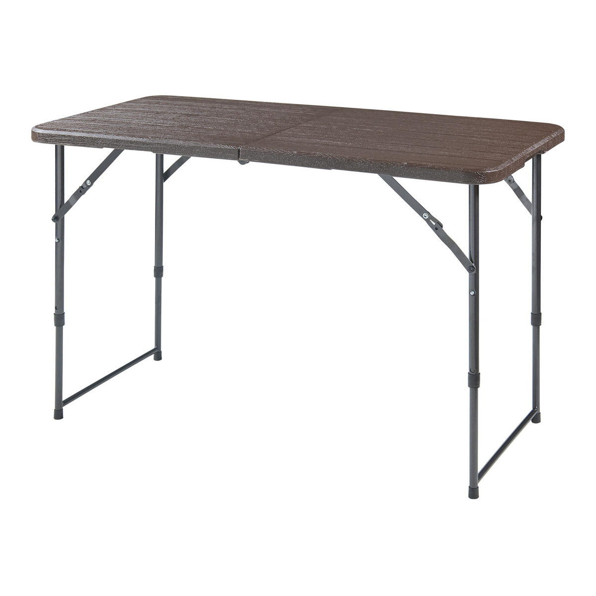 KLAPPTISCH Adelfia - Braun, Kunststoff/Metall (120/60/90cm) - [en.casa]