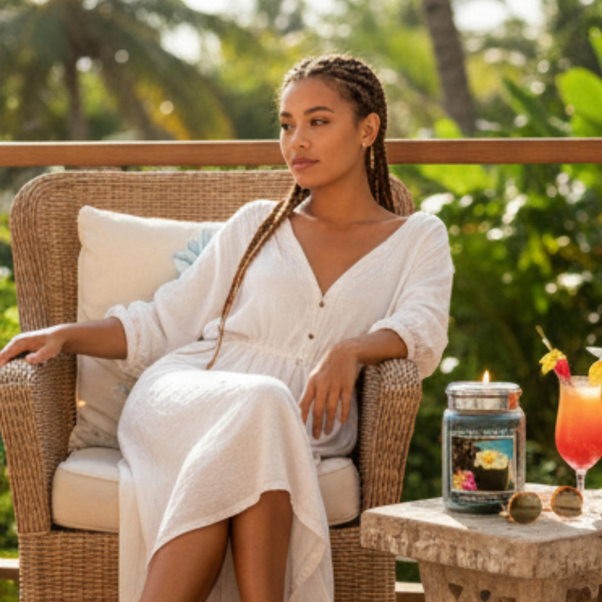 DUFTKERZE Tropical Getaway Grün 602 g Glas - Grün, Glas (15cm) - Village Candle