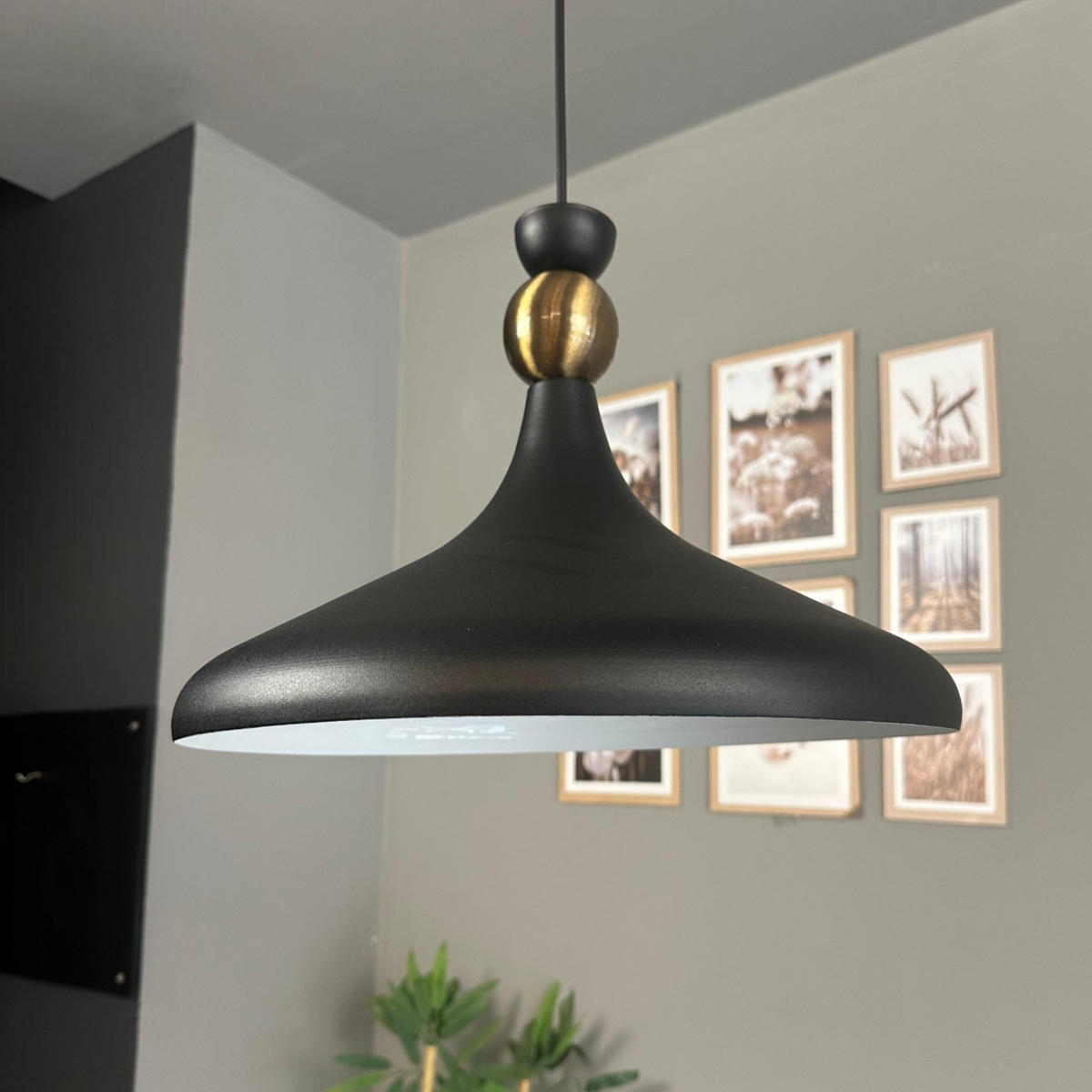 PENDELLEUCHTE Umbrix - Schwarz, Metall (35/35/25cm) - Bamyum