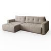 ECKSOFA ASTON mit Schlaffunktion und Bettkasten - Beige, Textil (261/143cm) - Lookway