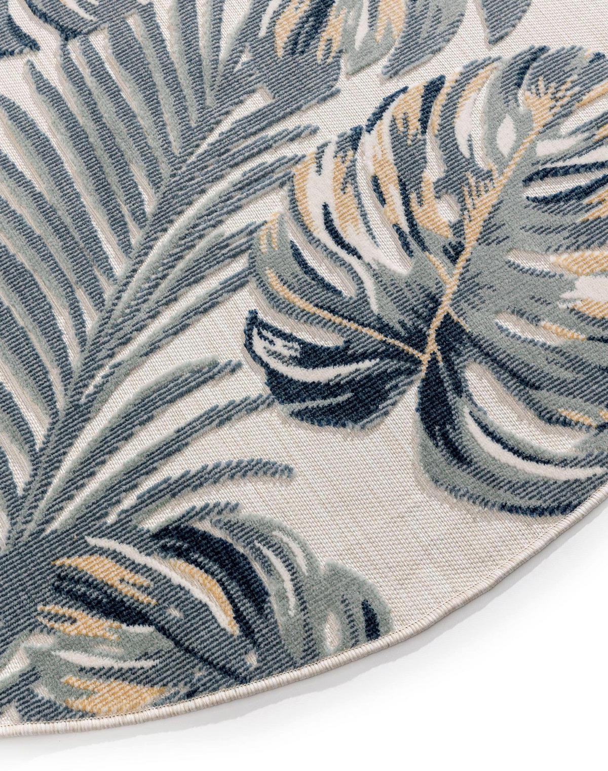 OUTDOORTEPPICH Flora Multicolor ø 200 cm rund - Creme, Kunststoff (200/200cm) - benuta