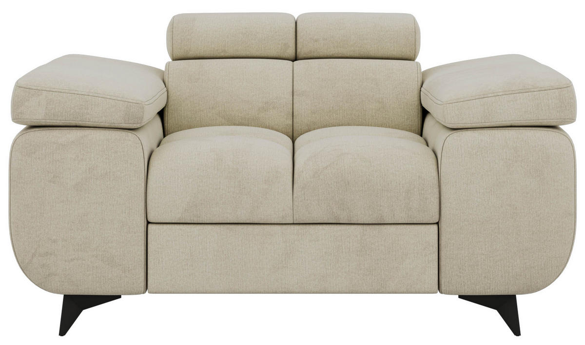 KRESLO NIDELLO - Béžová Samet - čierna/béžová, kov/textil (130/70/97cm) - MKS