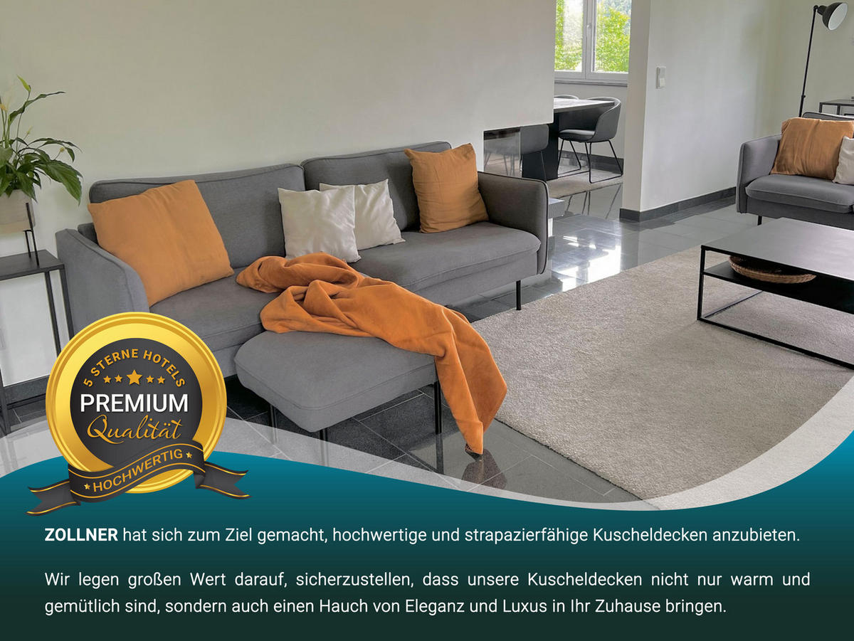 KUSCHELDECKE, 150x200 cm, 60% Baumwolle, 40% Polyacryl, Braun - Braun, Naturmaterialien (150/200cm) - Zollner
