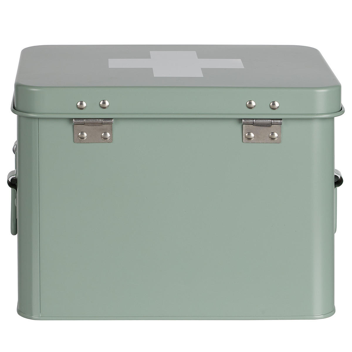 MEDIKAMENTENBOX Medic - Grün, Metall (16/16/22cm) - Butlers
