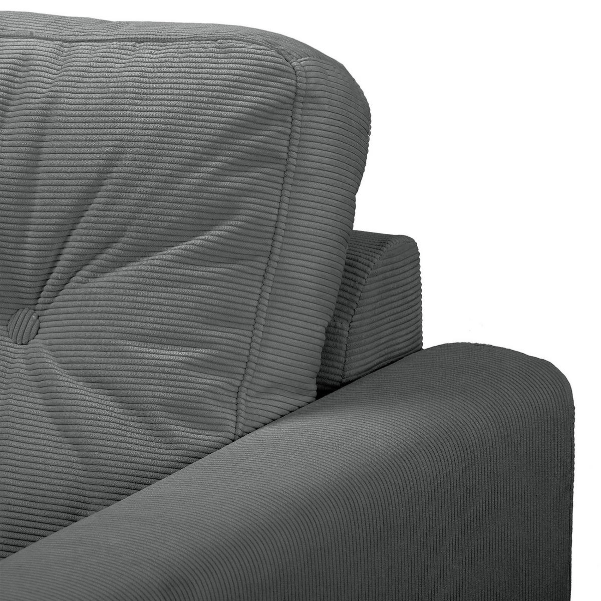 SESSEL - Anthrazit/Braun, Holz/Textil (80/90/87cm) - home24
