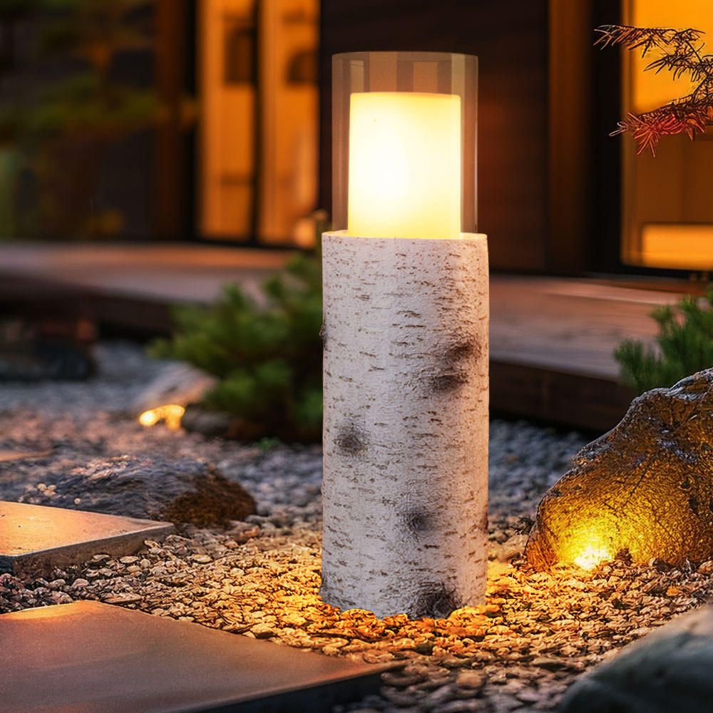 Thumbnail - Globo Lighting Led, Weiß, Glas, 13.5x43.5x13.5 cm, Lampen & Leuchten, Außenbeleuchtung, Außenleuchten