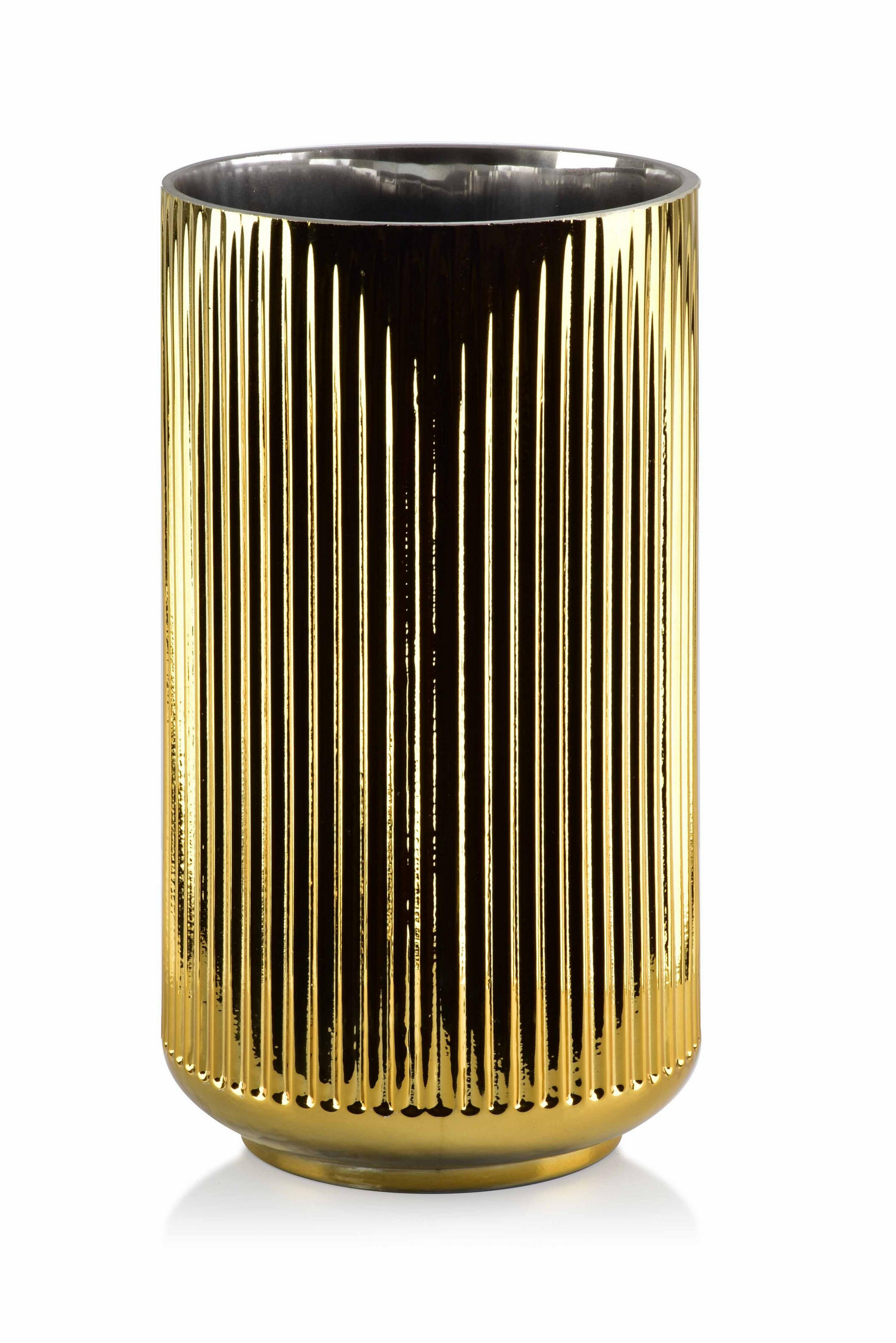 VASE Serenite Gold 13/13/24 cm Glas - Goldfarben, Glas (24cm) - Mondex