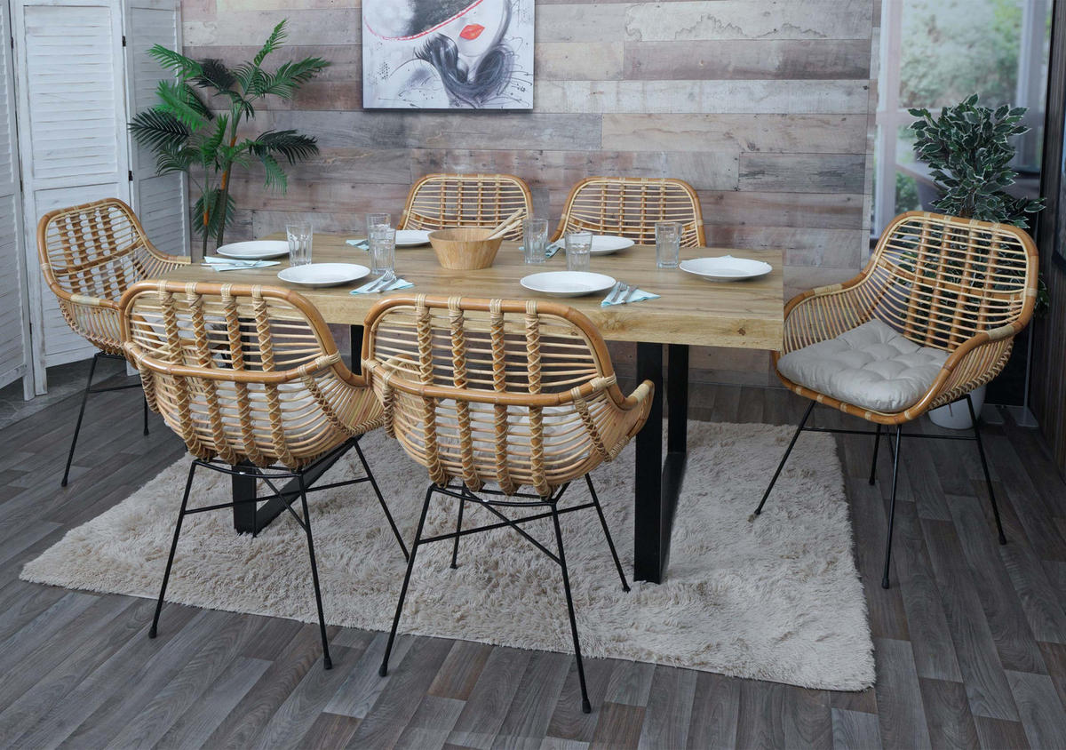 ESSZIMMERSTUHL Braun, Cremeweiß - Braun/Weiß, Holz (66/93/58cm) - MCW