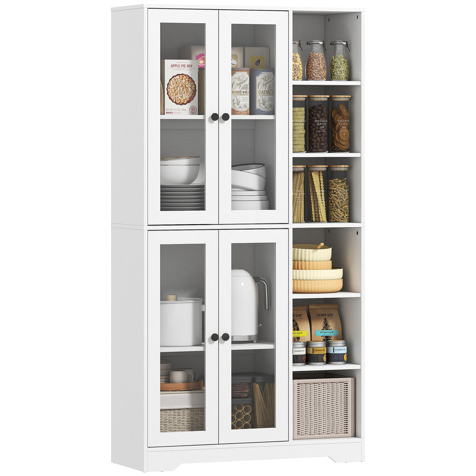 ComfortXL Highboard Weiß 35x172x90 cm