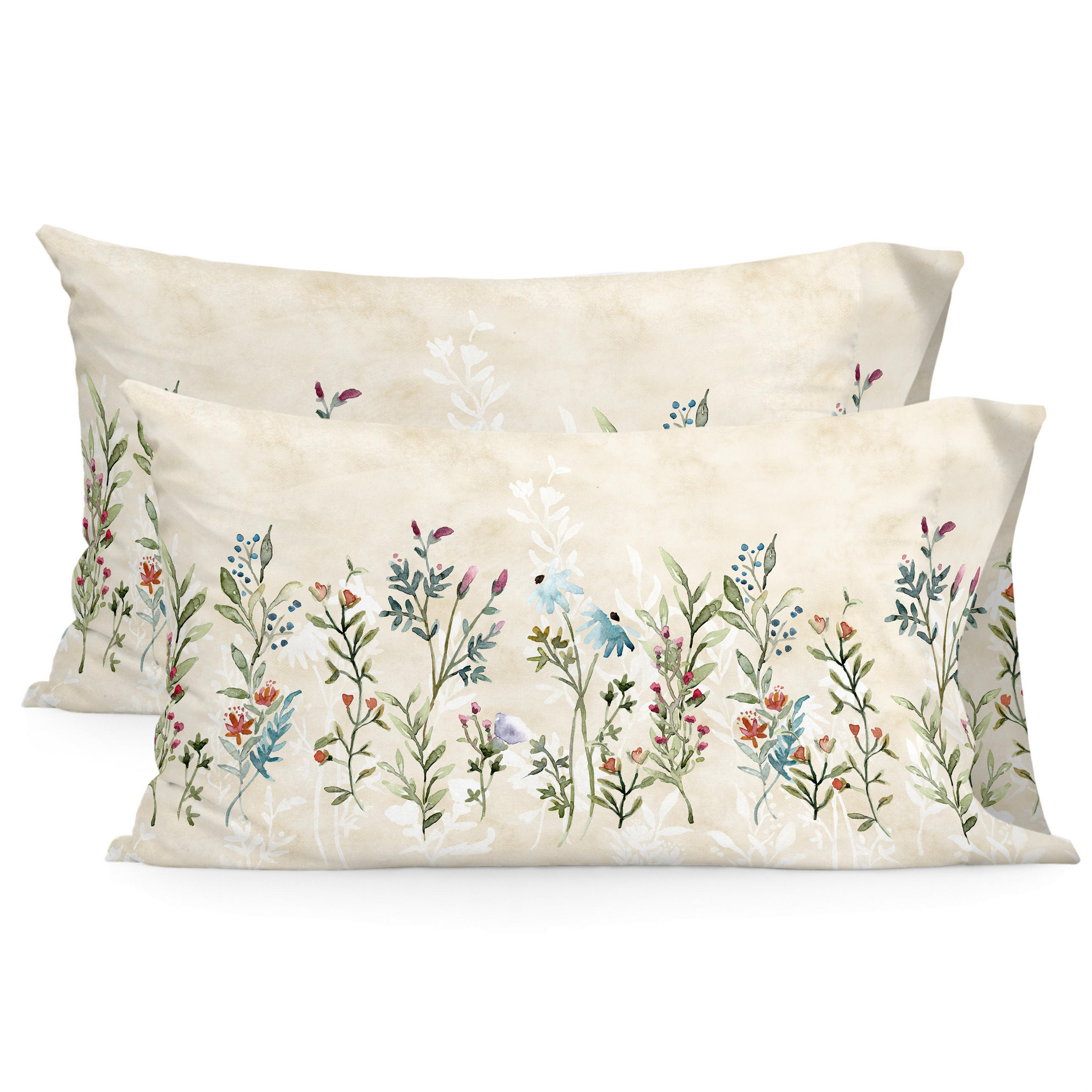 KISSENBEZUG vernazza 50x75 cm (x2) mehrfarbig - Multicolor, Textil (50/75cm) - Happy Friday