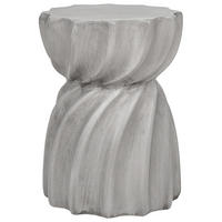 GARTENBEISTTELLTISCH Beton grau rund 35 cm Algua - Grau, Stein (35/35/48cm) - Beliani