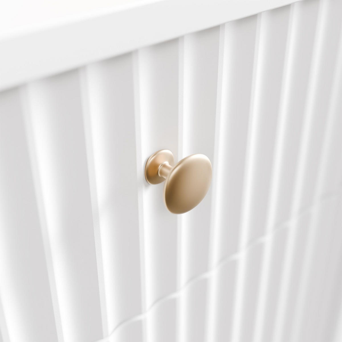 SCHMINKTISCH Samira weiß/gold mit Touch-LED-Spiegel und Hocker Tonia - Weiß, Holz (115/137/40cm) - Juskys