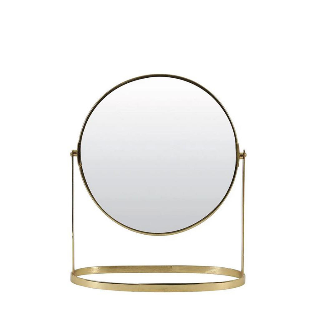 SCHMINKSPIEGEL Nibia, Gold, Metall - Goldfarben, Metall (24.5/31/13.5cm) - Light & Living
