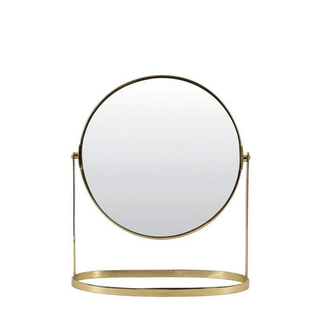 SCHMINKSPIEGEL Nibia, Gold, Metall - Goldfarben, Metall (24.5/31/13.5cm) - Light & Living