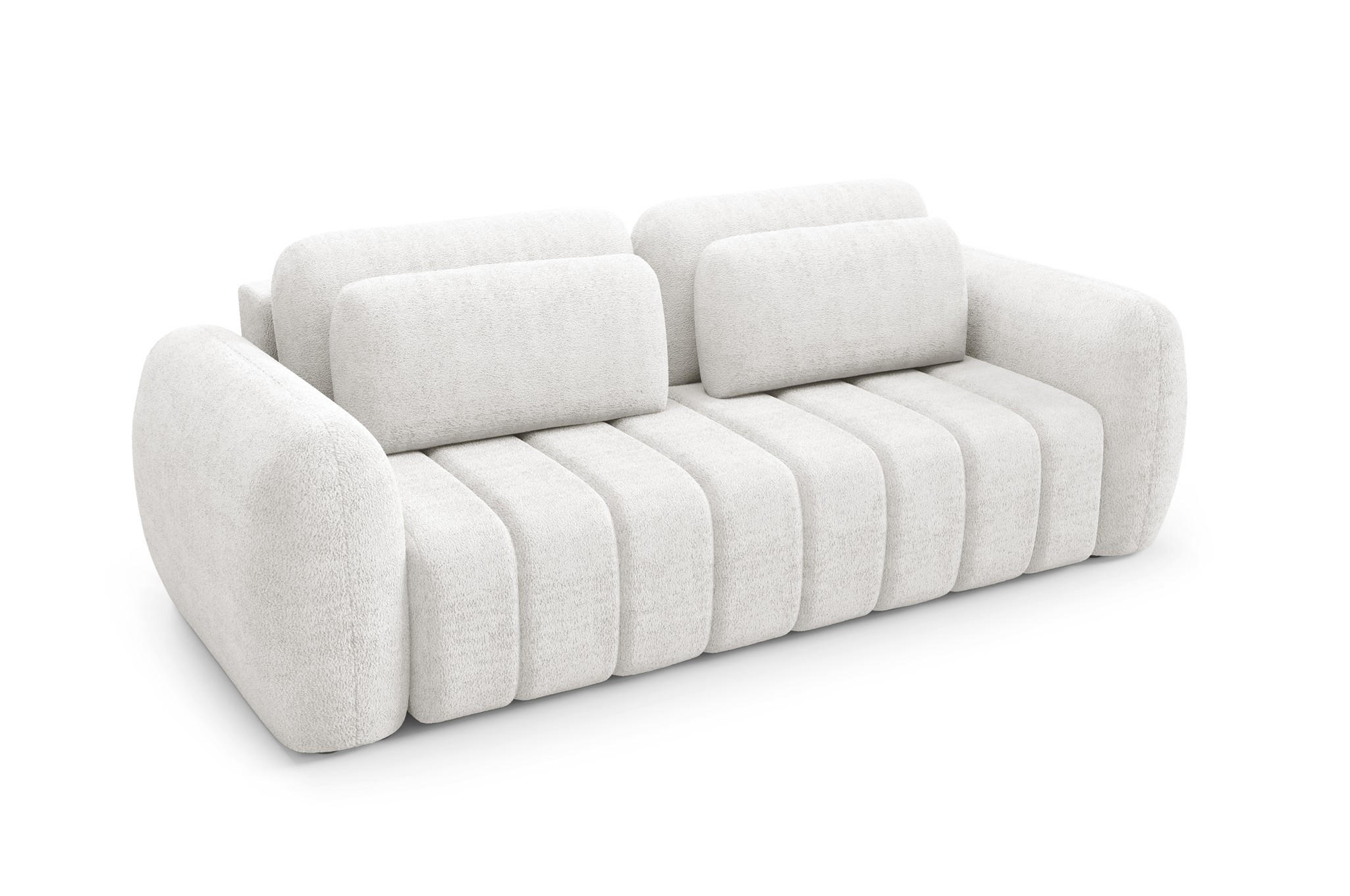 SCHLAFSOFA Caria - Weiß, Holzwerkstoff/Textil (266/95/110cm) - Fun Möbel