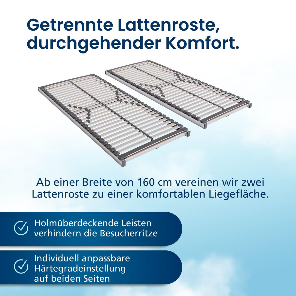 LATTENROST STARR 80/200 cm - Braun, Holz (80/200cm) - AM Qualitätsmatratzen