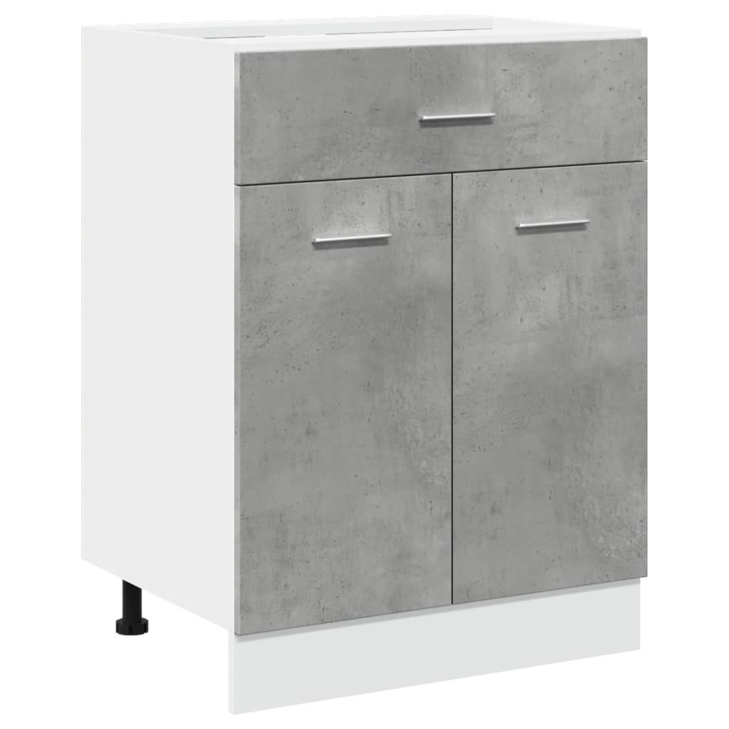 vidaXL Schubunterschrank Grau 46x81.5x60 cm